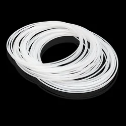 High - Temperature Corrosion - Resistant PTFE Capillary Tube with F46 Insulation - ID 0.5mm x 0.9mm (White PTFE Tube)