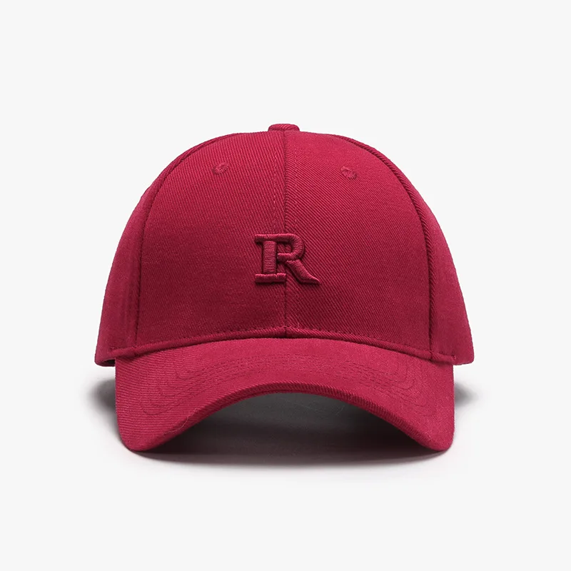 Letters Cotton Visors Embroidery Hard Top Large Size Men's Peaked Cap All-Matching Breathable Curved brim Women's Baseball Cap 4
