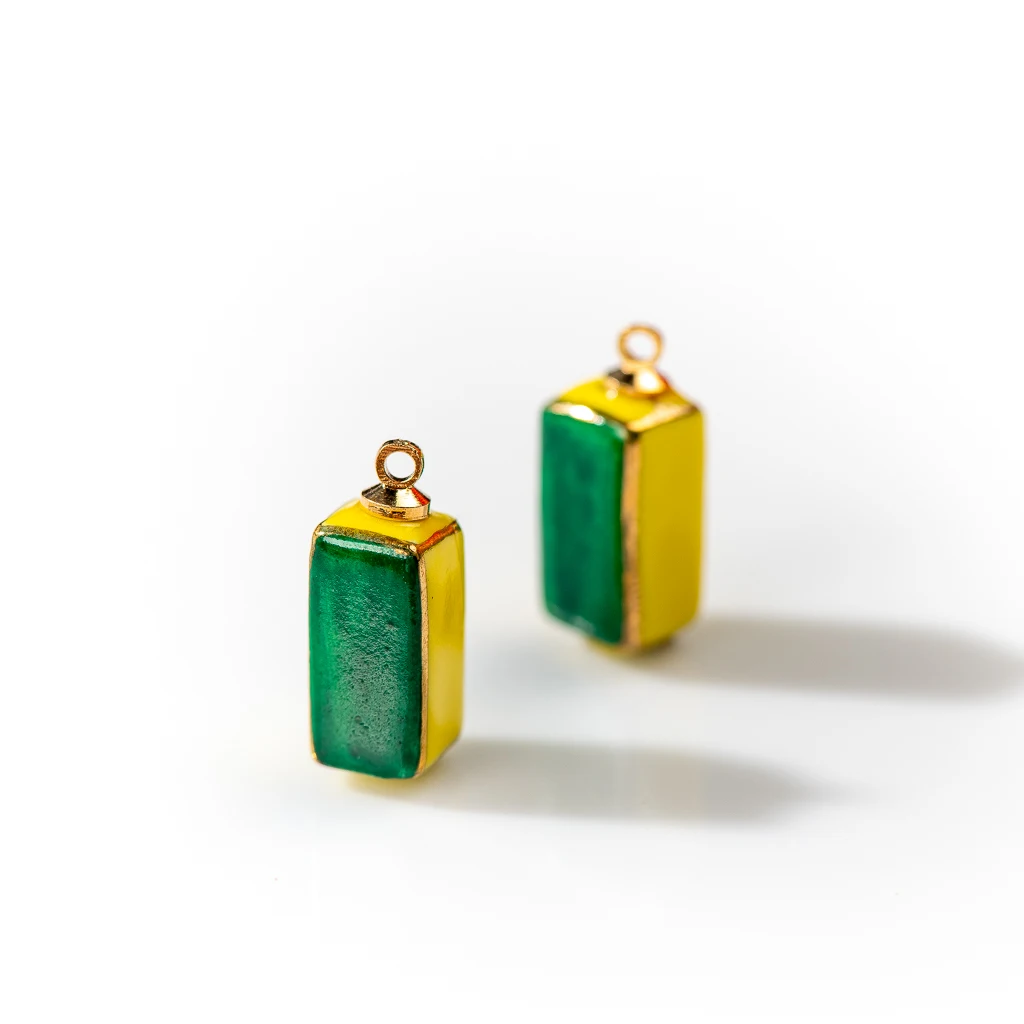 Geometrische Keramik perlen plattiert Porzellan Ohr stecker Zubehör hand gefertigte Materialien Großhandel xn613 – Detail 10