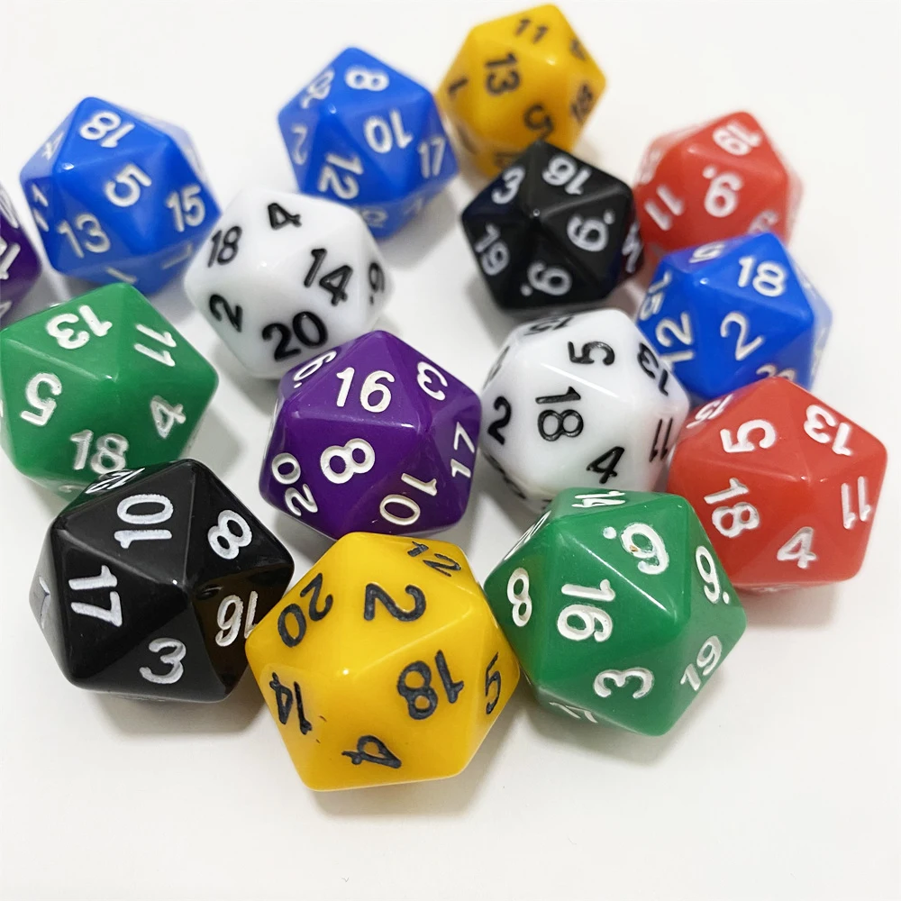 10pcs Colourful D20 Sided Polyhedral Dices With 1-20 Numbers Dials Desktop Dice For Family Table Board Games Accessries 40 50cm paint by numbers family of jesus