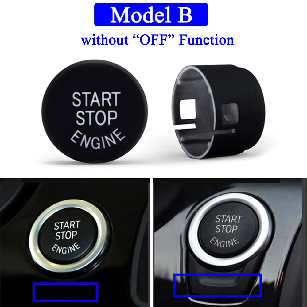 Car Engine Ignition Start Stop Switch Cover OFF Button for BMW F G Series 1 2 3 4 5 6 7 X3 F20 F22 F30 F32 F01 F02 F10 F12 F25,car start button cover