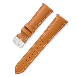 Elegant Horse Leather Watch Strap - Premium Smartwatch Band Accessories, Available in 20mm, 22mm, and 24mm Sizes - 22mm (Khaki)