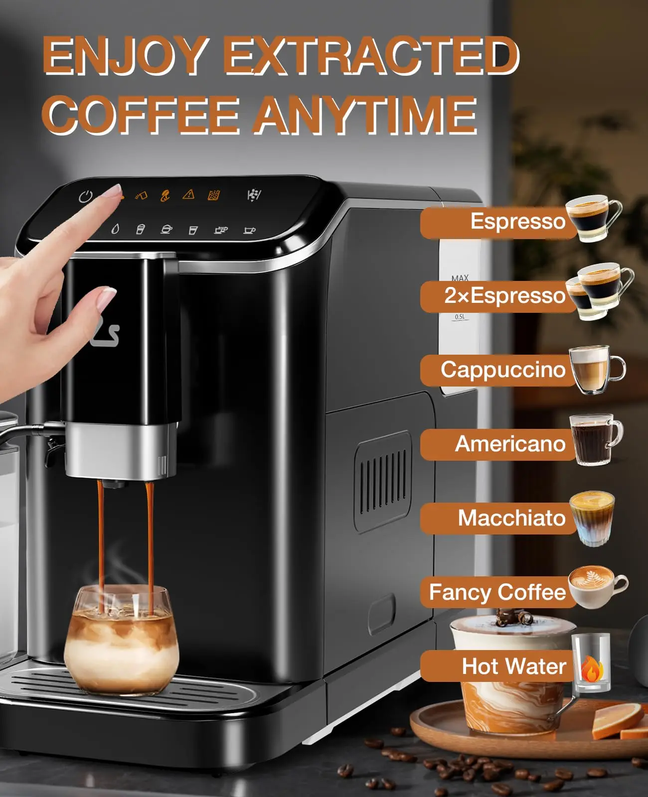 Automatic Espresso Machine with Grinder 3