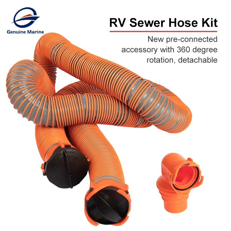 RV Sewer Hose Kit Universal RV Sewage Pipe Kit Leak Proof Hose Fitting RV Sewer Hose Swivel Adaptor RV Camper Accessories faucet colorful extension extender bathroom balcony faucet extender splash proof soft water outlet swivel universal interface