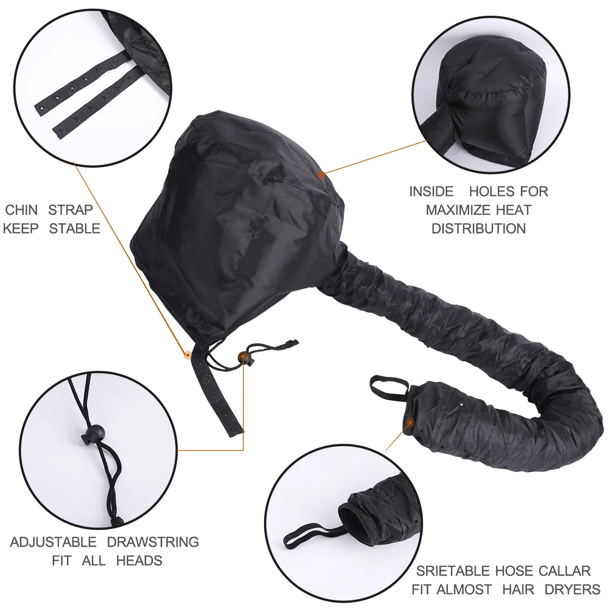 Hot Design Portable Soft Hair Perm Dryer Nursing Cap Heating Warm Air Drying Treatment Caps Women Home Hairdressing Tool Supply