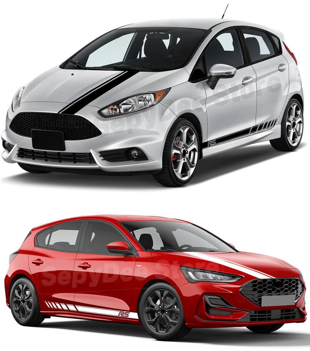 Auto Haube Motorhaube Tür Seite Rock Streifen Aufkleber für Ford Focus RS MK1 MK2 MK3 MK4 Auto Körper kor Vinyl Aufkleber Auto Zubehör  34