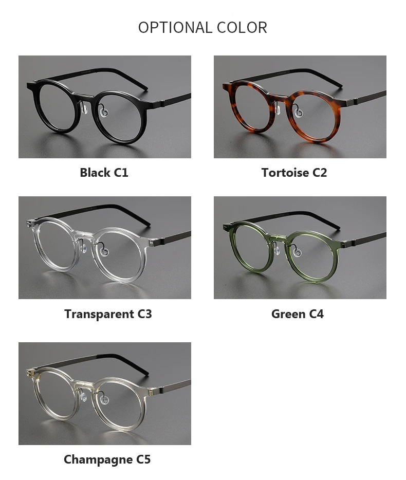 Japanische Design Acetat Titan Brille Rahmen Männer Frauen Brillen Vintage Retro Gravur Lesen Brillen Rezept Optische – Detail 8