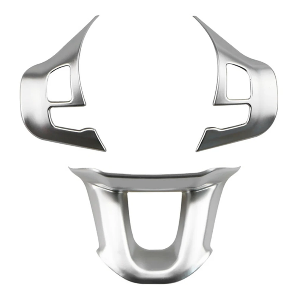 3 Pz/Set Coprivolante Per Auto Decorazione Trim Sticker Adatto Per Peugeot 2008 208 308 2014-2018 Argento Opaco