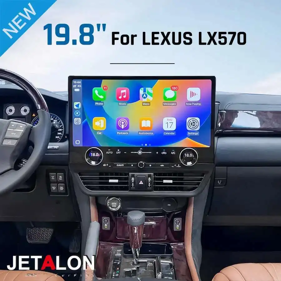 19.8" For Lexus Lx570 Android 13 Car Radio Touch Screen Carplay GPS Video Player