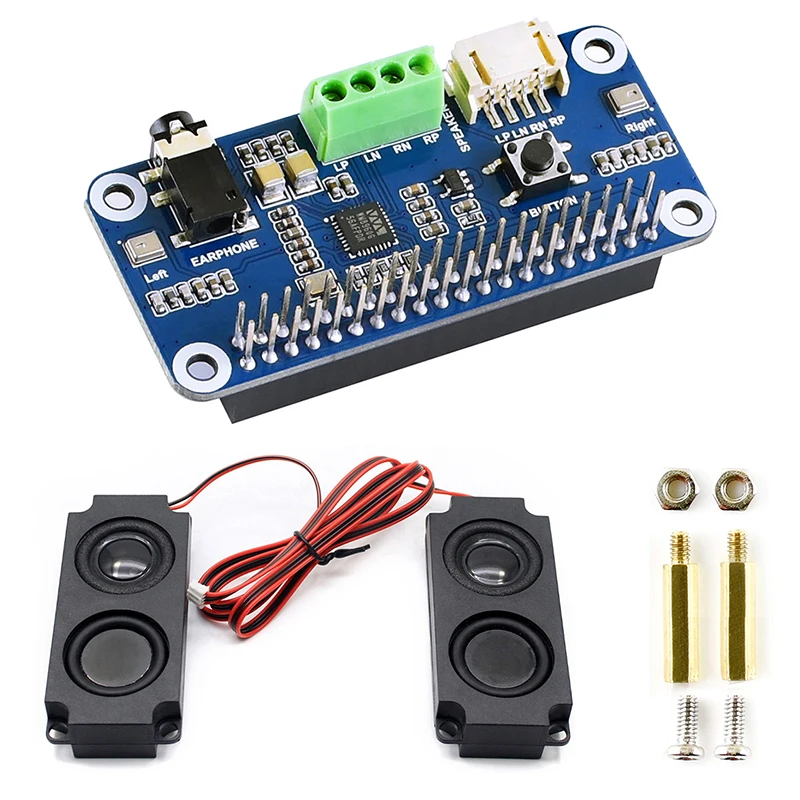 

Raspberry Pi WM8960 Hi-Fi Sound Card Low Power Audio HAT Stereo Encoding Decoding Play Record Speaker for RPI 4B 3B+ 3B Zero 2 W