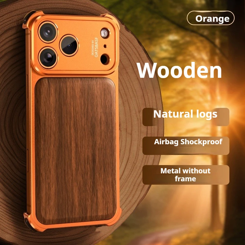 Oatsbasf Solid Wooden Phone Case with Magsafe and Shockproof Protection