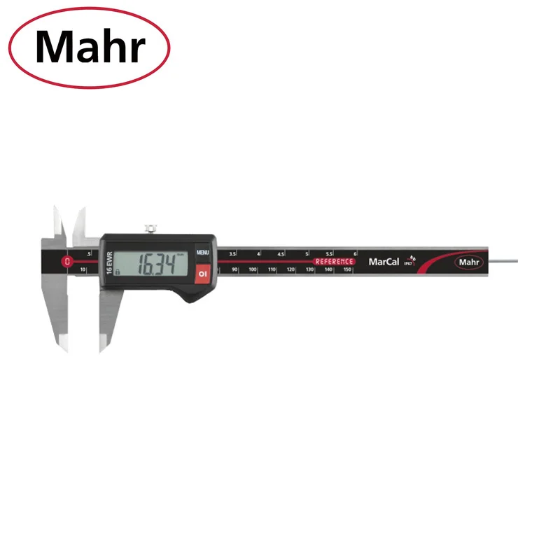 

Mahr 16EWR IP67 Digital Calipers, Range 0-150mm/6" Metric and inch Resolution 0.01mm/.0005" 4103300 4103301 4103302 4103303