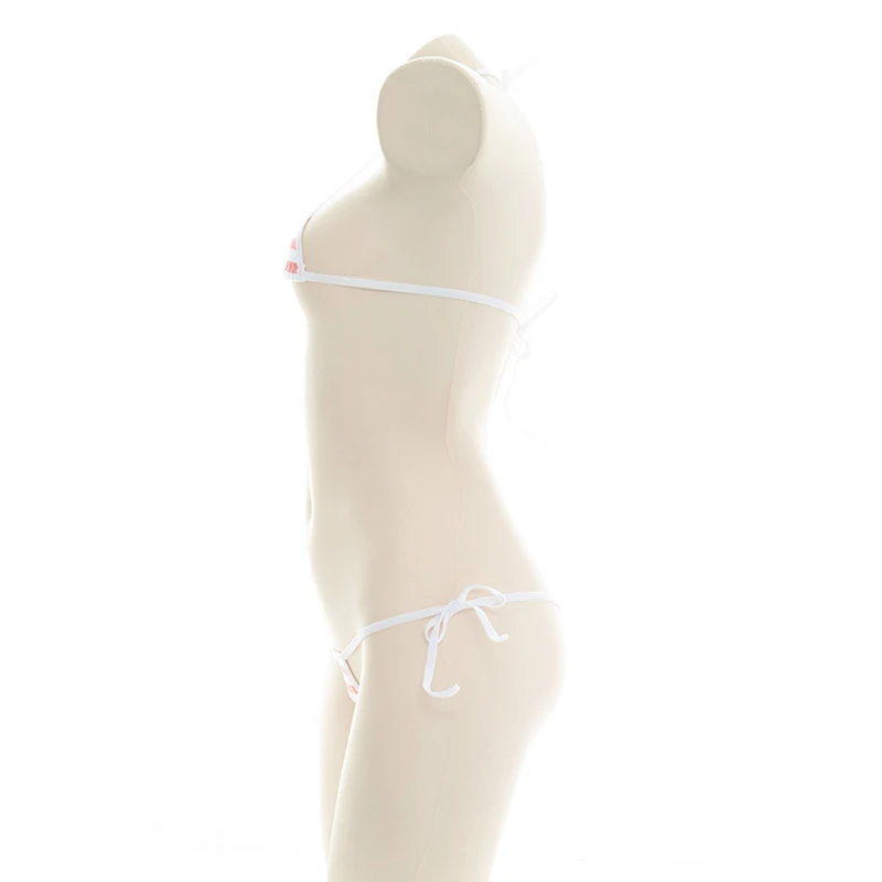 Sexy Bikini Set Women Underwear Pink Blue Stripe Cute Lingerie Micro Bikinis Swimwear Japanese Schoolgirl Anime Cosplay_voghion.com