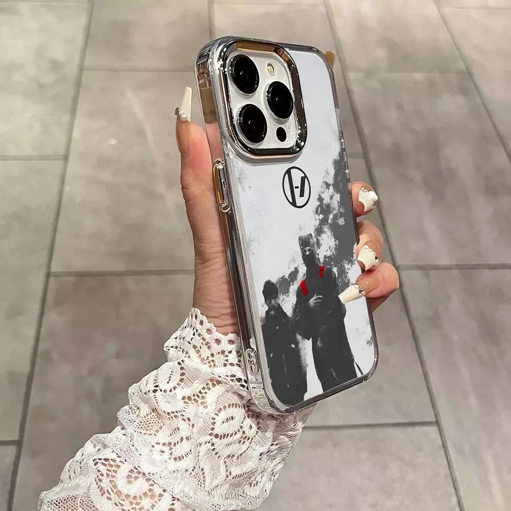 Electroplated Large-Hole Soft Phone Case - Twenty One Pilots Design