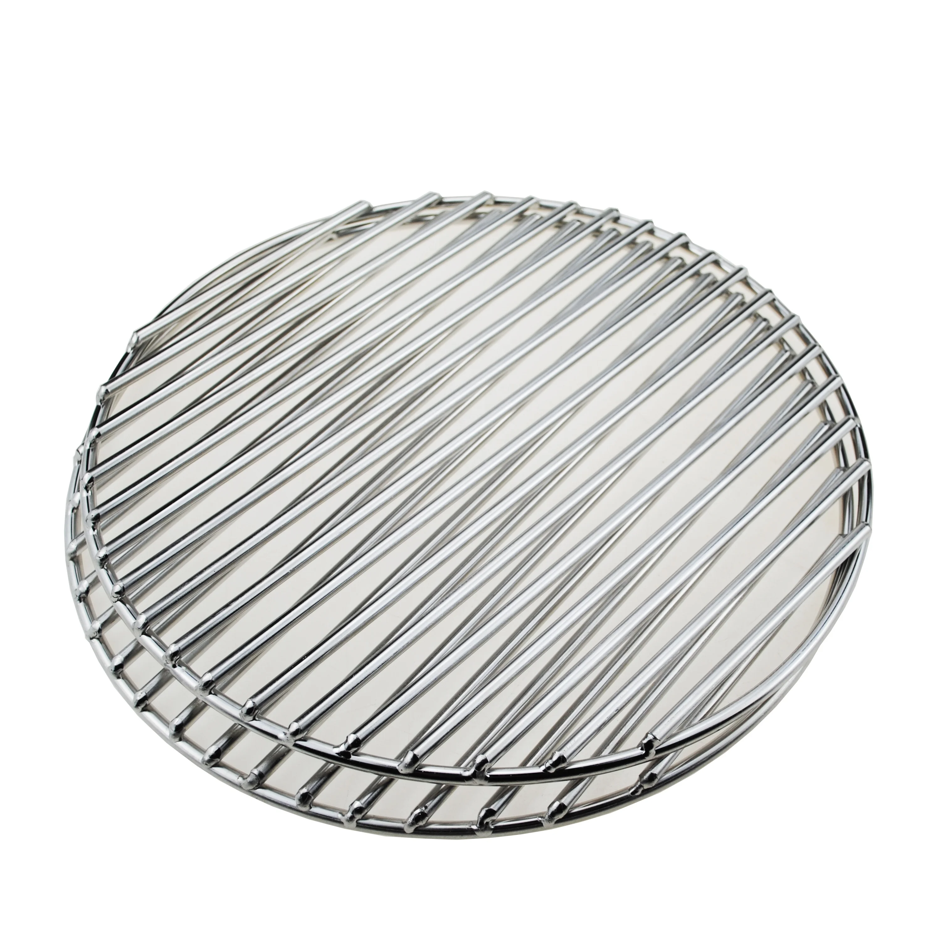 

Round Barbecue Grill Net Without Foot Stainless Steel Cooling Rack Multi-Purpose BBQ Grate Cooking Baking Rack Steam Mesh