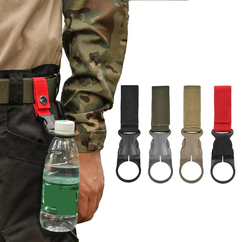 Webbing Buckle Hook Water Bottle Holder Clip for water bottle holder carabiner belt clip carabiner clips drinking tube clip Outdoor Nylon Climb Carabiner Belt Backpack Hanger Camp