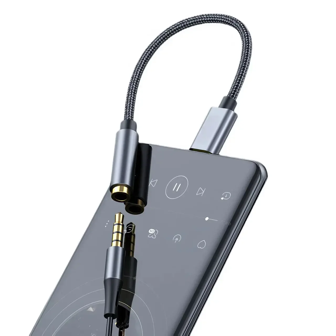 USB Type-C to 3.5mm Aux Audio Adapter Cable Converter
