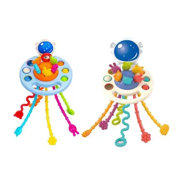 Baby Sensory Toys Montessori Food Grade Silicone Pull String Activity Toy Montessori Pull String Toy For Motor Skills Tactile 1