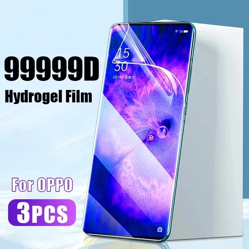 

3PCS Full Cover Hydrogel Film For OPPO R11S Plus R9S R17 Pro A15X Protective Film For OPPO F21 F19 Pro 5G Screen Protector