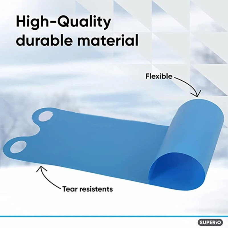 Lightweight Roll Up Slider for Kids Adults Durable Speed Snow Sledding Snow Carpet Sled Roll Up Sled with Handles