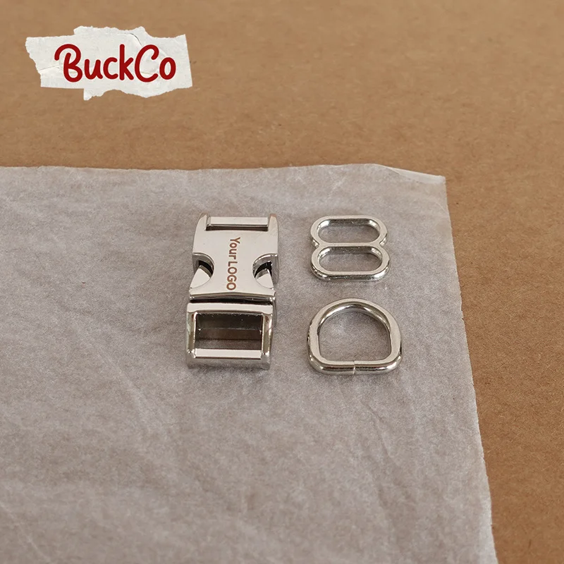 Grawerowane 10Mm Srebro (Metalowa Klamra + Regulacja Klamry + D Pierścień/Zestaw) Dla Diy Handmade Torba Obroża Dla Psa Lub Kota Szycia Najwyższej Jak