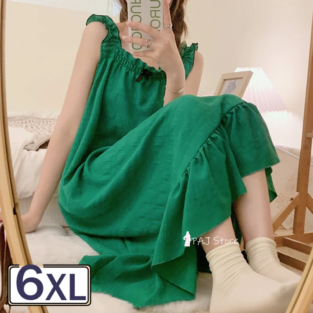 Night Dress Cotton Dresses for Women of Large Size Nuisette Sexy Big Summer  Dress 2022 Sleeping