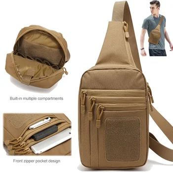 Multifunctional Chest Bag Outdoor Sports Bag Large Capacity Crossbody Sling Bag Adjustable Strap Waterproof for Cycling Hunting 1