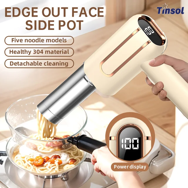 TINSOL Electric Cordless Noodle Maker USB Charging Portable Noodle Press Home Appliances Home Breakfast Smart Noodle Maker 1