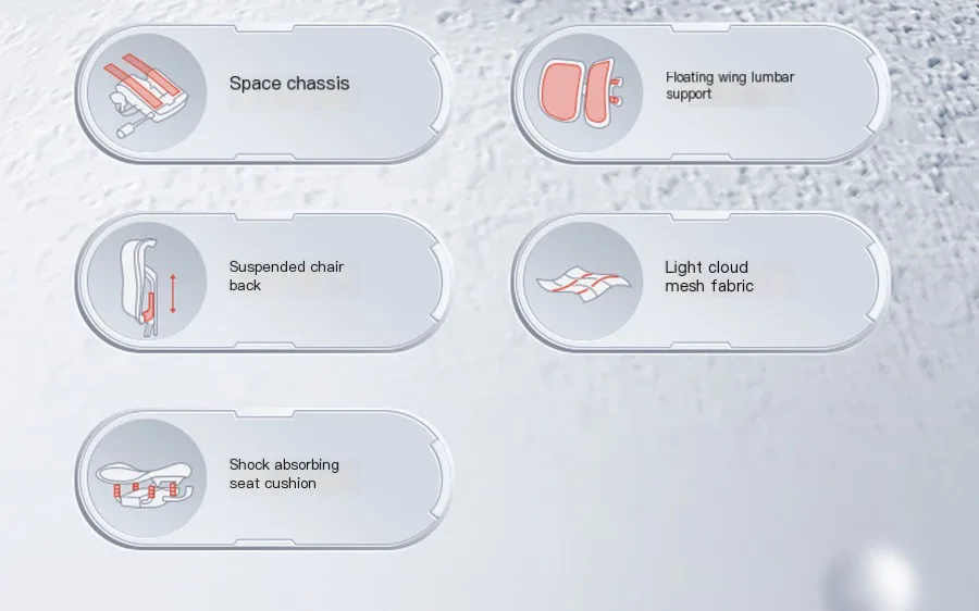 Description Picture 4 of itemErgonomic Chaise Gaming Office Chair Recliner Executive Swivel Folding Chair Armchair Sillas Escritorio Con Ruedas CHAIR SY50OC