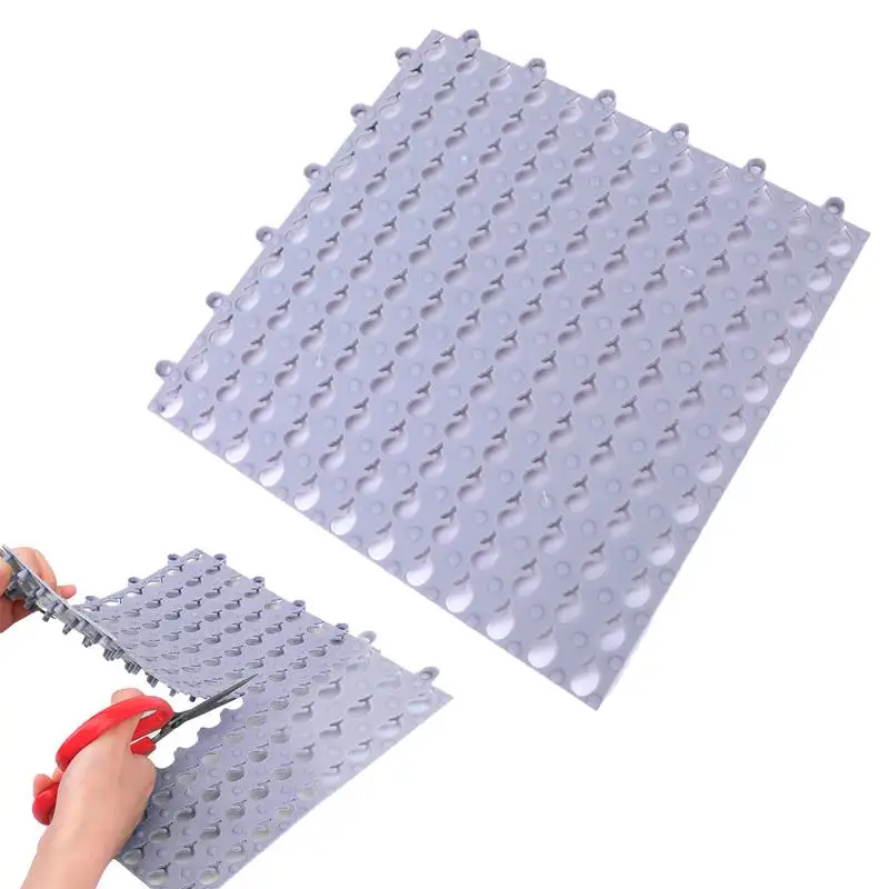 

Interlocking Bathroom Flooring Durable Tile Splicing Waterproof Mat With Drain Hole Soft Shower Mat For Pool Patio Bathroom