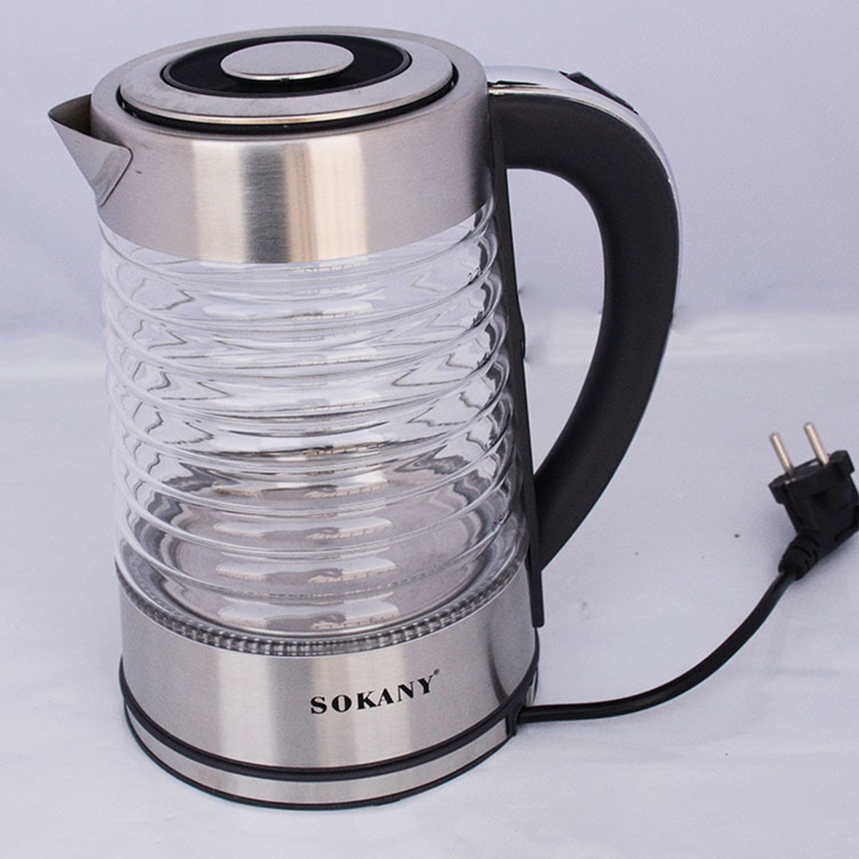 2.2L Portable Kettle Electric Tea Pot Smart Glass Stainless Steel Coffee Teapot Port Kitchen 220V For Boiling Water AU ì ê¸°í¬í¸ ì£¼ì ì