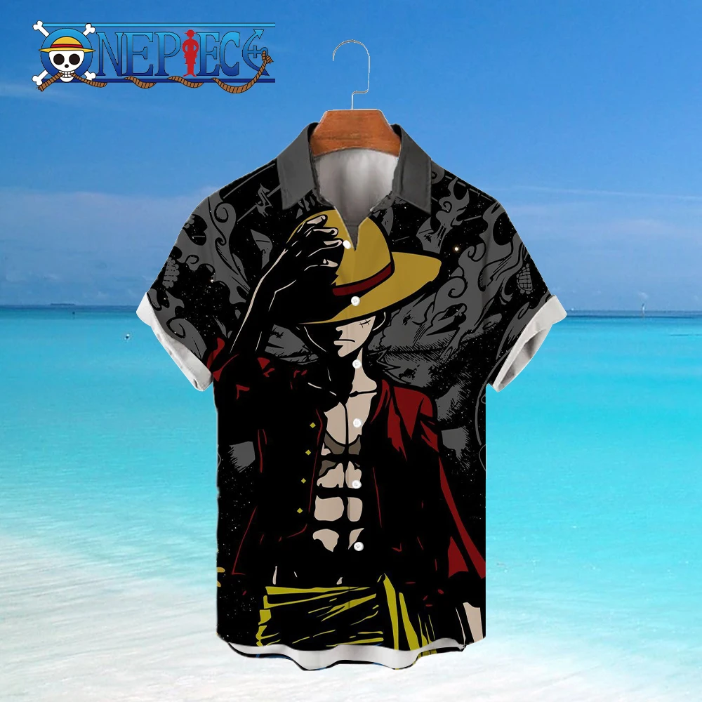 2024 Monkey D Luffy Blouse Summer Men's Shirts Tops Oversize