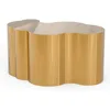 Modern Gold Stainless Coffee Table,Stainless Steel Small Cloud Fashion Design Accent Table End Table for Living Room Bedroom 6