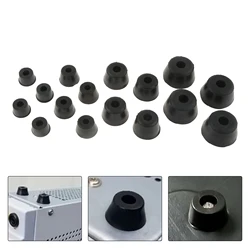 4pcs Rubber Furniture Feet Anti Slip Black Leg 20mm-48mm Floor Protector Reduce Noise Shock Pad Chair Table Cabinet Bed Desk