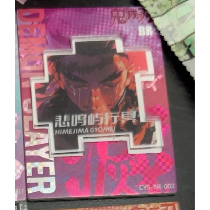 Anime Demon Slayer Kamado Tanjirou Kochou Shinobu Kanroji Mitsuri Iguro Obanai Collection Cards Christmas Birthday Gifts Toys