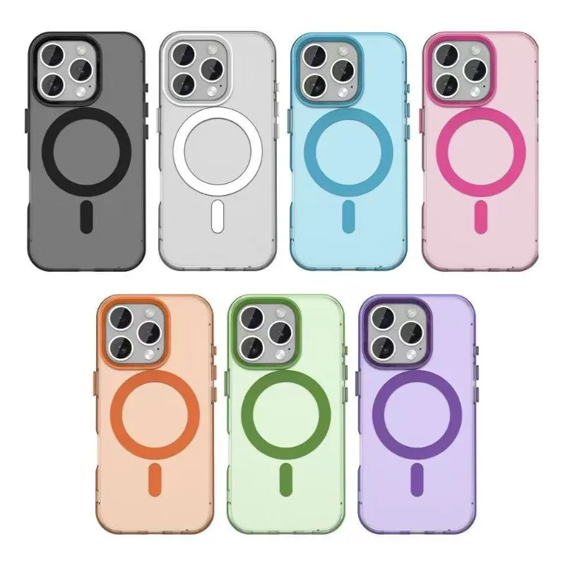 Luxury Magnetic Frosted Military-Grade Protective Case with Camera Frame and Magsafe Compatibility