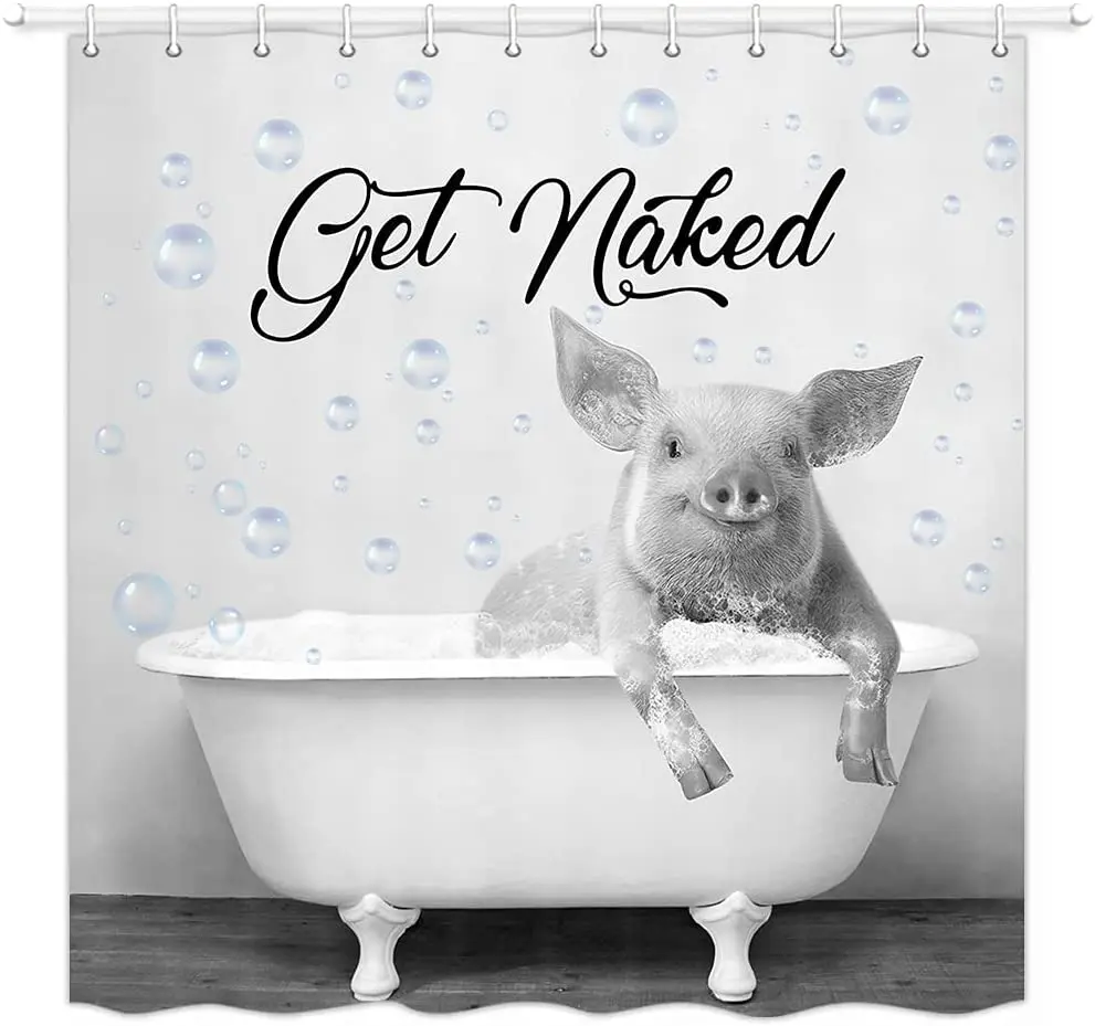 

Тканевая занавеска для душа с крючками для ванной комнаты