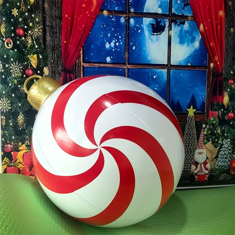 2025 Inflatable Christmas Balloon Giant Ball Garden Decoration Balloon Pendant Outdoor Courtyard Decor
