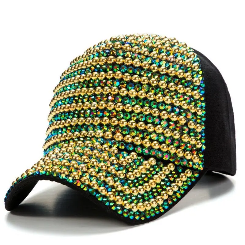 

2022 New Women Rhinestone Female Baseball Cap men's Diamond Cap Girls Snap Back Gorras Spring Summer Unisex Hip Hop Sun hat