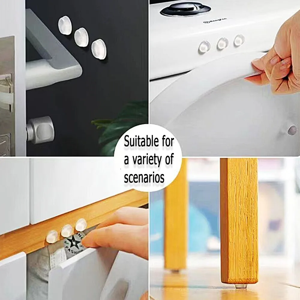 Silicone Anti Slip Pads 100pcs Shock Prevention Silica Gel Damper Transparent Non-slip Rubber Anti-skid Shock Prevention Sticker Noise