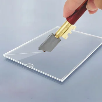 Tagliavetro diamantato singolo Coltello affilato Utensile da taglio diamantato per vetro portatile