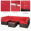 7 Piece Outdoor Patio Furniture Set, Outdoor Sectional Conversation Furniture Chair with Coffee Table 4