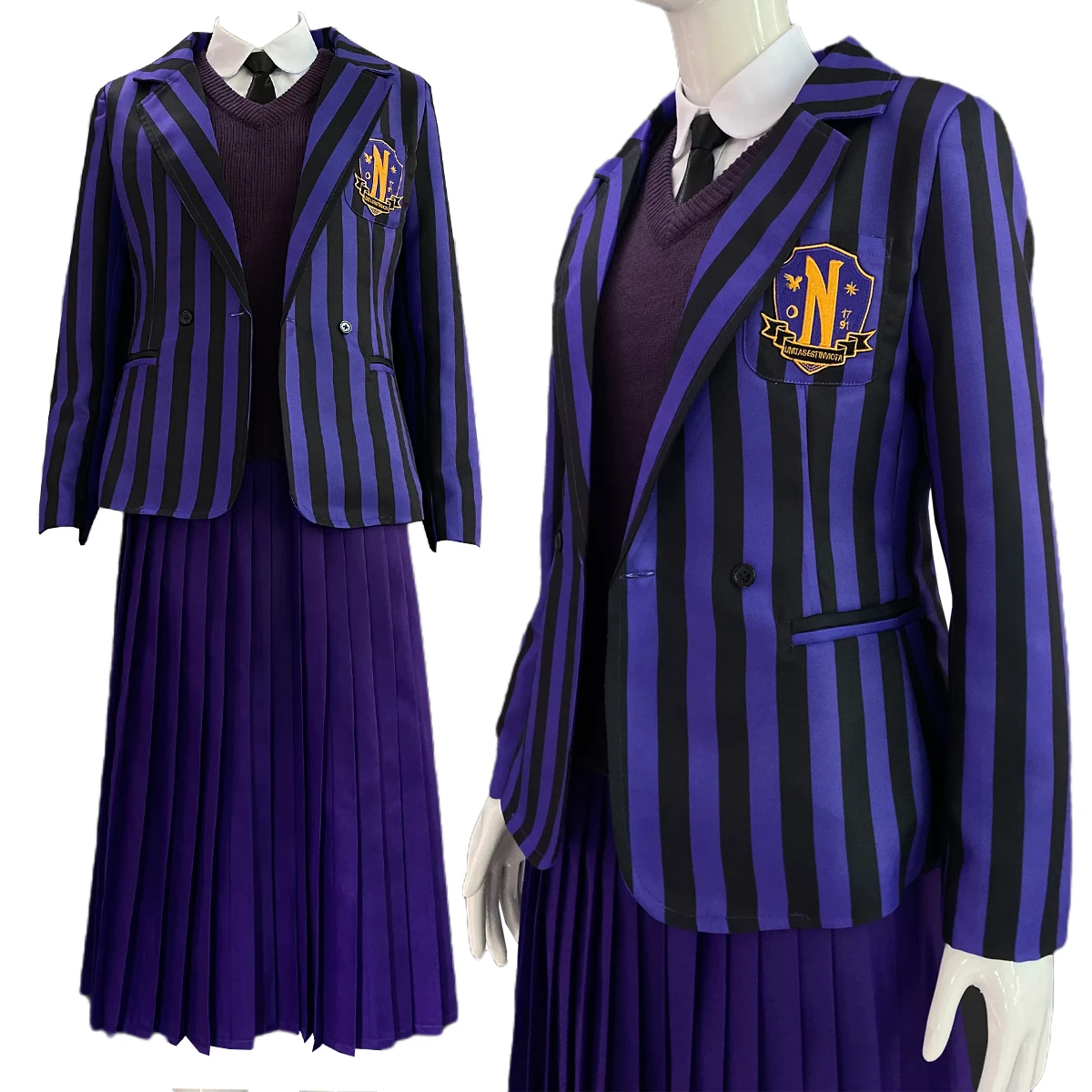 HOLOUN Wednesday Enid Sinclai Bianca Nevermore School Cosplay Costume