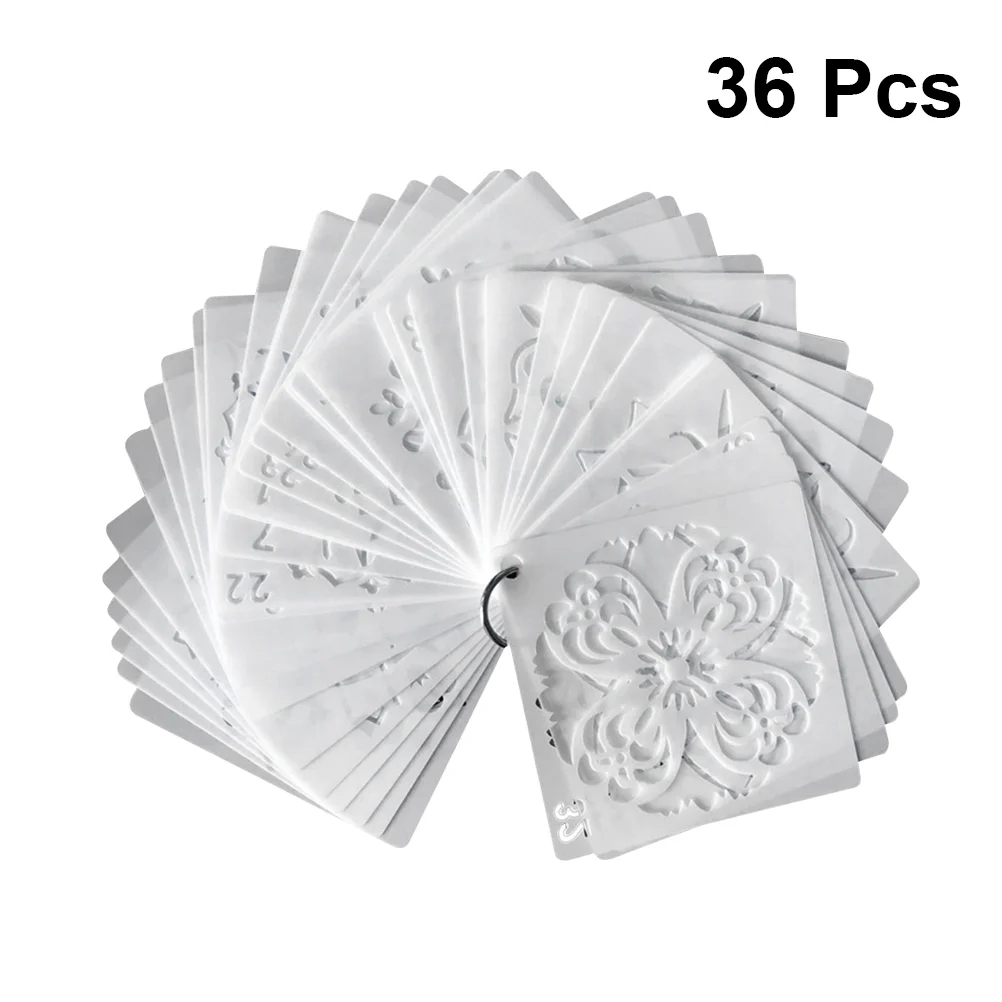 

36pcs Drawing Stencil Chic Hollow Out Stencils Hollow Mandala Spraying Stencils for DIY Painted Decoration