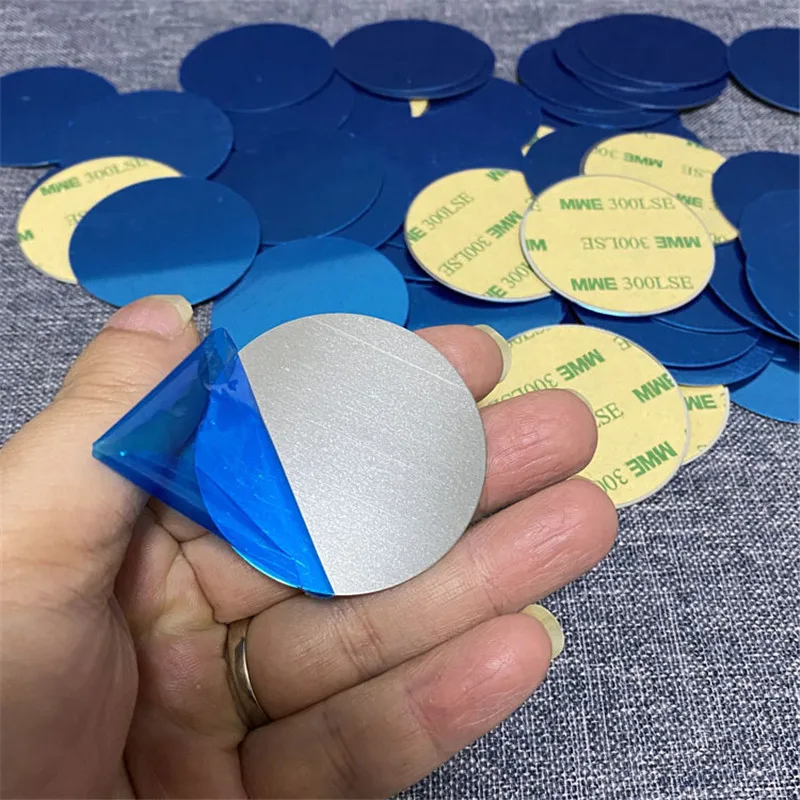 5pcs 50mm 60mm 70mm 0.5mm 두꺼운 금속 접시 디스크 철 시트 자석 자동차 전화 스탠드에 대 한 자석 휴대 전화 홀더