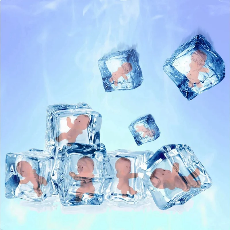 100PCS Mini Plastic Babies Tiny Plastic Babies Small Baby King Cake For Ice Cubes Baby Shower Game