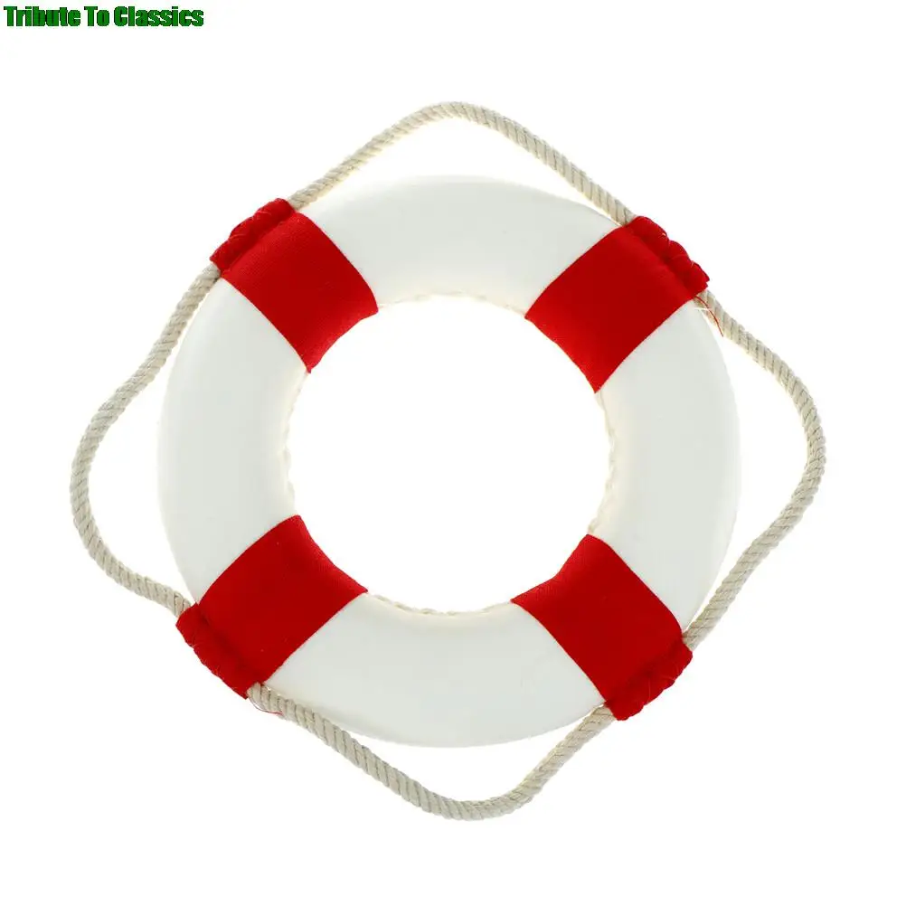 1PC Lifebuoy Ring Boat Sea Life Buoy Hanging On The Ship's Mediterraneo Style Home  Welcome Aboard Decoration Wall