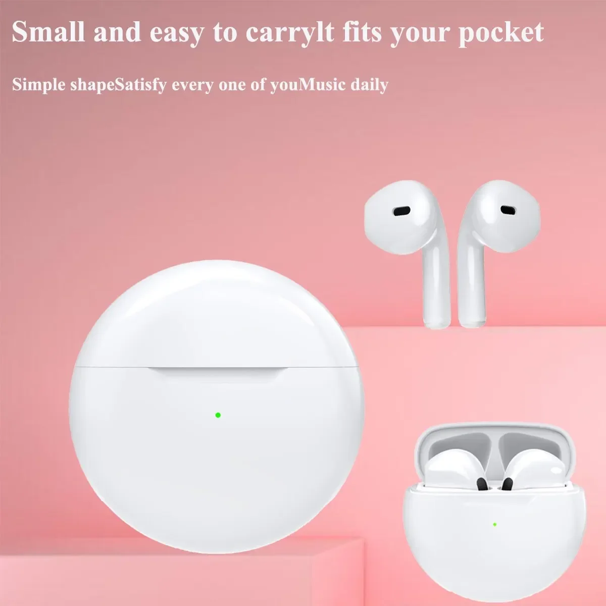 TWS Pro6 Earphone Bluetooth Headphones with Mic 9D Stereo Pro 6 Earbuds for Xiaomi Samsung Android Wireless Bluetooth Headset 3