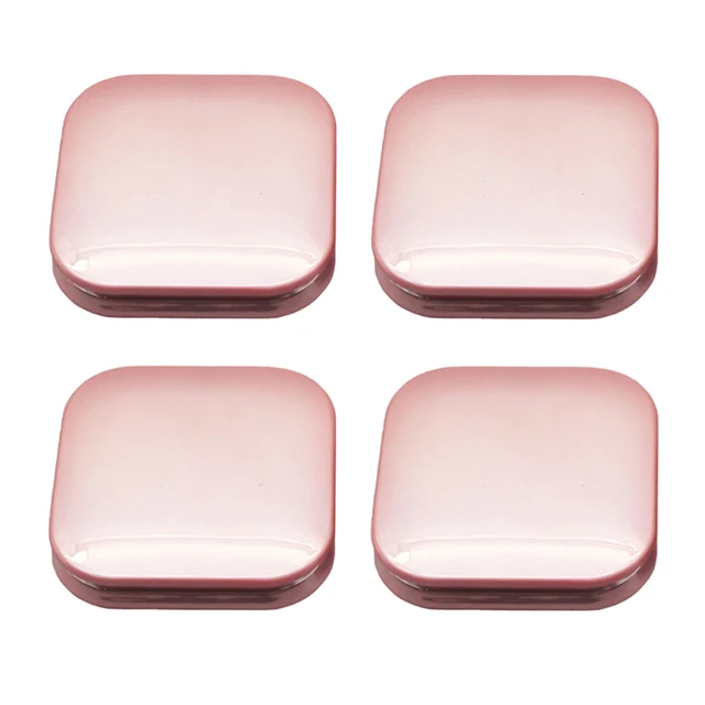 4-teiliges Foundation-Puder-DIY-Set, leere Lidschatten-Palette, Rouge-Box, tragbarer Kosmetik-Make-up-Behälter mit Spiegel für BB-Creme_voghion.com