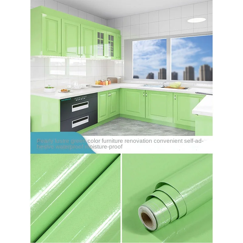 5M/Wallpapers Refrigerator Sticker Cabinet Renovation Paste Kitchen Decor Oil-proof Waterproof Self-adhesive Removable Wallpaper